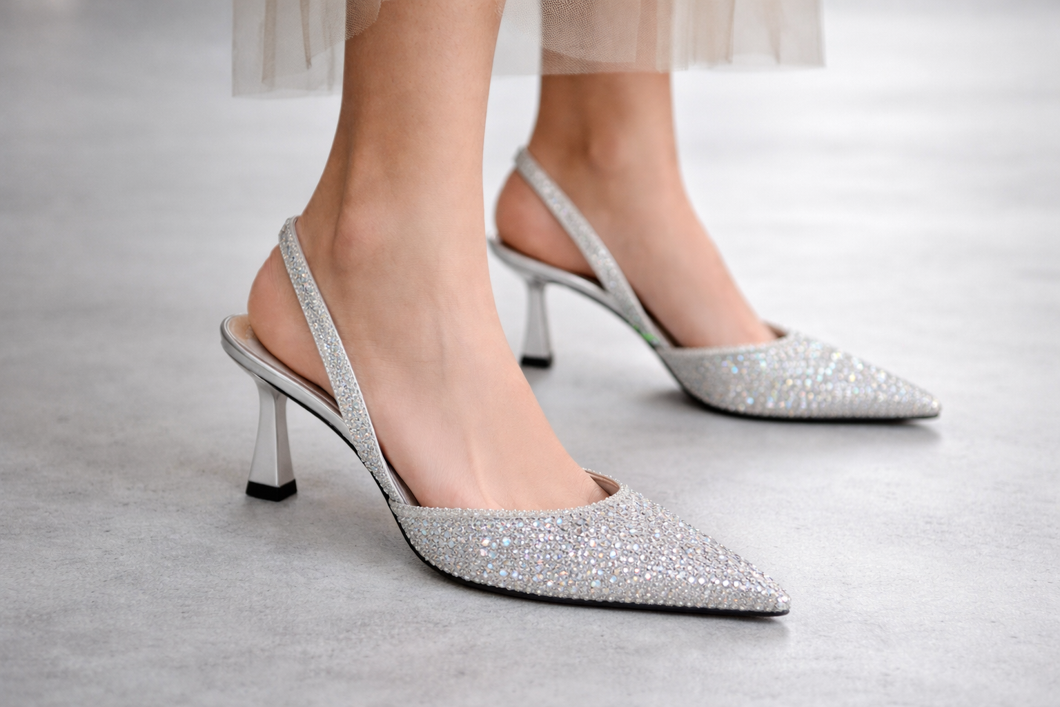 Radiant Elegance Slingback Heels