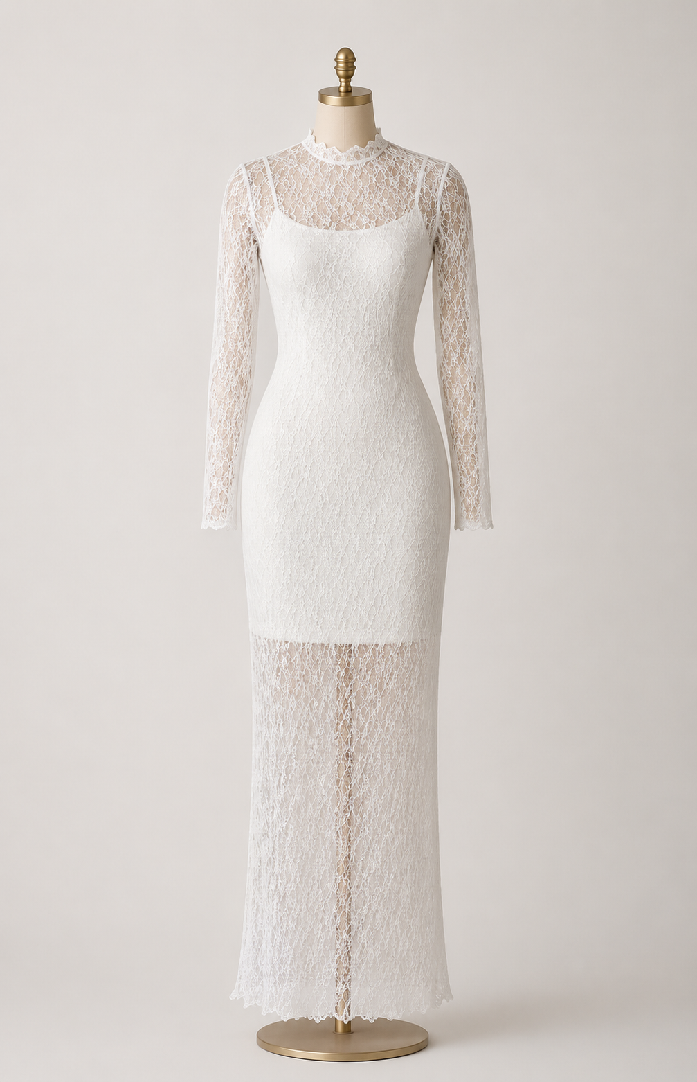 Ethereal Lace Elegance Maxi Dress
