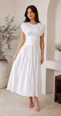 Ruched Waist Midi Dress Collection