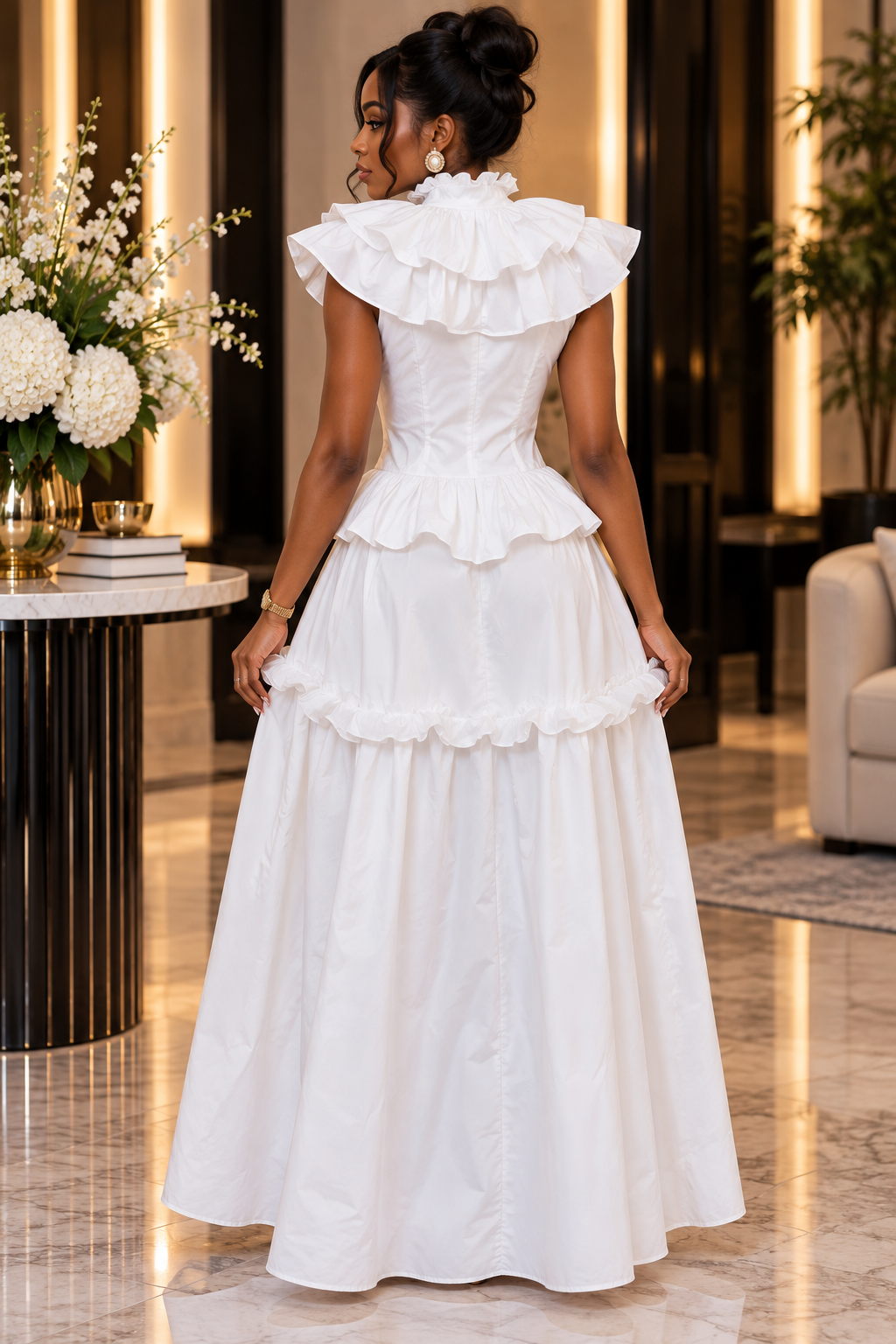 The Serena Ruffle Maxi Dress