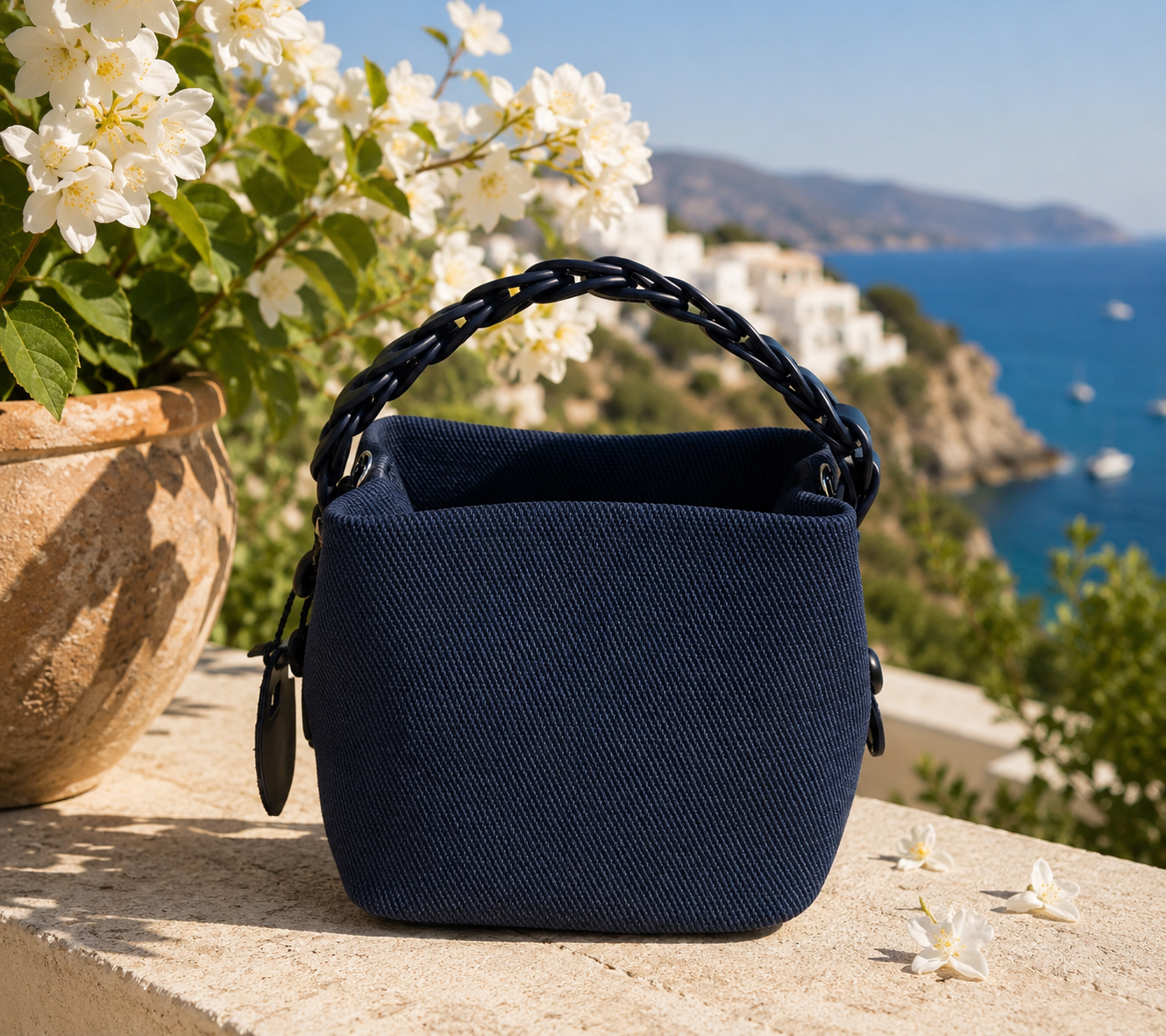 The Azure Weave Mini Tote